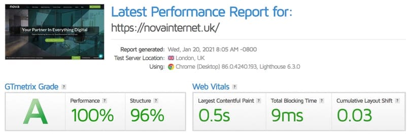 how to test website speed using GTmetrix