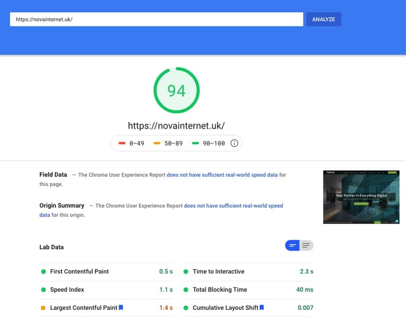 how to test website speed using pagespeed insights